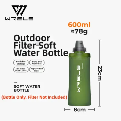 Portable Folding Water Filter Flask Soft Water Bottle for Camping Hiking