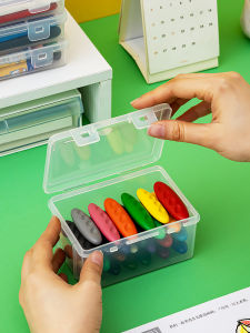 MRUN | Large Capacity Transparent Plastic Storage Box for Markers Paints Pencils