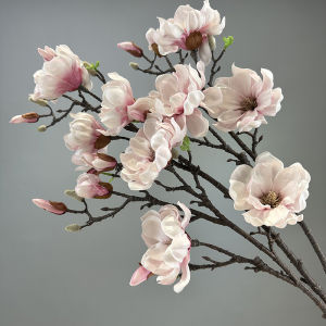 Large Magnolia Artificial Flowers Home Decoration Wedding Living Room Dining Table Ornament Floral Art Studio Props Floor Standing Decor