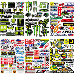 สติกเกอร์สัญลักษณ์ติดสัตว์ประหลาดพลังงานรถจักรยานยนต์รถจักรยานหมวกรูปลอกกันน้ำสำหรับ Yamaha Honda Suzuki Kawasaki