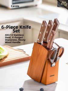CAROTE | Home Kitchen Knife and Chopping Board Set 2-in-1