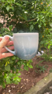Cốc đựng 400ML nước gốm sứ Bát Tràng Cốc sứ chịu nhiệt có quai cầm Cốc gốm Xuất Khẩu GN
