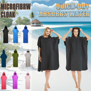 .Microfiber Surf Poncho Towel Poncho Quick-Dry Towel Hoodie Beach Robe Changing Poncho Swim Towel Beach Poncho Adults