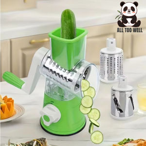 1pc Highly efficient and versatile Vegetable and Fruit Slicer Grater - benchtop drum cutter with drum design for fast even shre