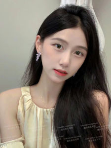 Fashionable Crystal Flower Ear Studs Elegant Miniature Korean Japanese Style Jewelry Alloy Plated Silver Gold Plant Floral