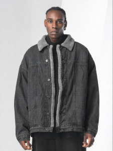 BODYDREAM | Warm Color Contrast Denim Jacket Washed Old