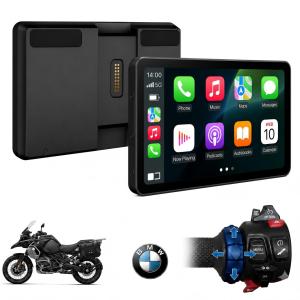 6.2 Inch Wireless Motorcycle CarPlay & Android Auto for BMW Motorcycles - Native Wonder Wheel，1200-Nit，IP69，Plug & Play