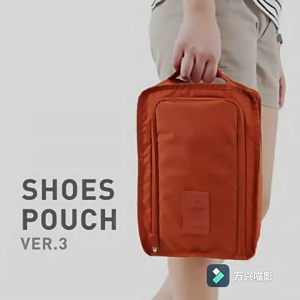 Foldable Shoe Bag Waterproof Shoes Organizer Slippers Organiser Pouch (Max Shoe Length 255mm)
