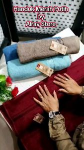 Handuk Merah Putih New Color -  Ukuran 70x135cm 100% Cotton Anti Bakteri Cocok untuk Bayi dan Dewasa Biru