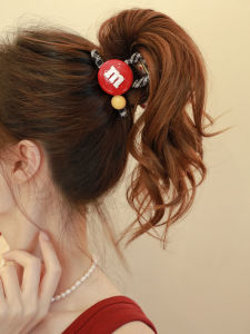 Tangti 2025 New Fabric Letter M Hair Clip Womens Shark Clamp Hair Accessories Original Design Hair Accessories for Women