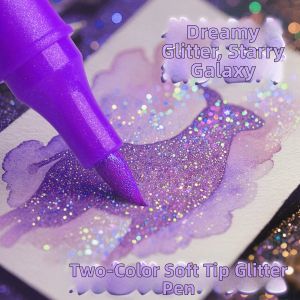 MUHONGYU | Dual-ended Multi-color Sparkle Drawing Pen Non-toxic Glitter