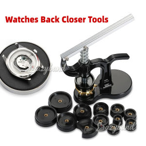 Professional Watch Back Closer Tools with 12Plastic Dies Pressure Repair Press Tool for Watchmaker Case Crystal Glass Hand-tools