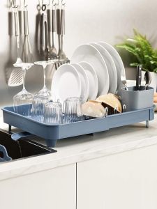 Joseph Kitchen Storage Rack Dish Drainer Plate Cup Spoon Drainage Shelf Modern Simplicity Plastic Countertop Organizer