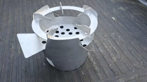 เตาถ่านอั้งโล่เหล็กประหยัดถ่าน ขนาดใหญ่ 11 นิ้ว เตาแค้มปิ้งเบาพกพาสดวก เหล็กหนาแข็งแรง