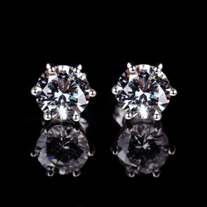 Ultra-Shiny Diamond And Moissanite Earrings Silver Womens Fashion Jewelry Hoops Studs Gift Pure Silver Ear Bone Pins