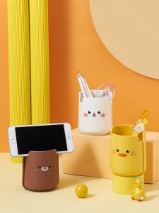 Pen Holder Accessible Luxury Fancy Makeup Brush Storage Box Office Desk Surface Panel Decoration Student Cute Creative Pen Barrel Stationery
