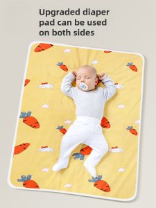 Washable Waterproof Baby Bed Pad Child Wetness Barrier Diaper Pad Infant Nighttime Pad Child Bed Pad E·B Eleven Is Blue 1986