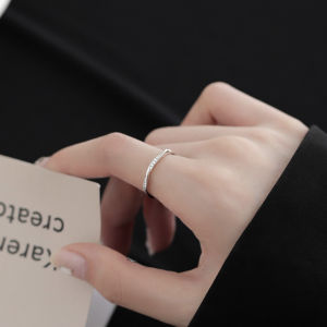 S925 Sterling Silver Mobius Ring Adjustable Fashionable Minimalist High-End Feeling Index Finger Ring Geometric Design Womens Jewelry