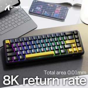 ATTACK SHARK | ATTACK SHARK X65 HE 65% Wired Magnetic Switch Keyboard 8000Hz Polling Rate 0.01mm RT Rapid Trigger Gaming Keyboard