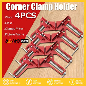 AumoPro 1/2/4Pcs 90° Angle Clip Corner Clamps for Woodworking Reinforced Glass Frame Picture Frame Fixing Clip Adjustable Corner Square Clamp for Woodworking Fish Tank & More
