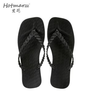 Hotmarzz dép xỏ ngón nữ PVC chống trơn trượt dép cho trang phục ngoài trời bãi biển clip trên Dép hm7098