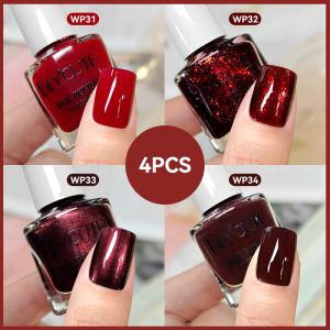 LILYCUTE 7ml 4/6/8/12Pcs Water-Based Nail Polish Set Quick Drying No Need of Lamp Glitter Nail Art Varnish For Nails Manicure