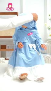 Qonita Kids - Camila Set Seri 1 (0 - 10th) Gamis Set Hijab Baju Anak Perempuan dan Bayi New Born usia 0 1 2 3 4 5 6 7 8 9 10 tahun bahan Jersey adem nyaman premium lebaran couple kakak adik shahia servantina arumi set Kids