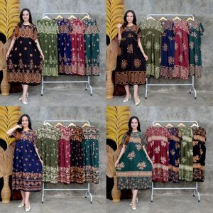 Baju Daster Chibi Wanita Lengan Pendek Bahan Rayon Adem Dan Lembut Kekinian