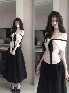 LIRENQING | Off Shoulder French Chic White Maxi Dress