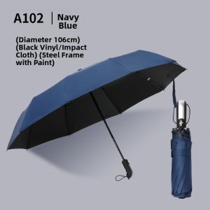 Automatic Manual Dual-Use Sunproof and Rainproof Umbrella Plain Color
