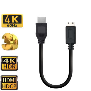 Cáp Mini HDMI Ngắn 4K 60Hz HDMI 2.0 Sang Mini HDMI Dùng Cho Máy Ảnh Kỹ Thuật Số Nikon Canon Sony Màn Hình Di Động Kết Nối HDMI