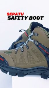 GUEVA - Sepatu Pria 055 Ujung Besi | Sepatu Outdoor Hiking Anti Slip Anti Licin Size 39-46 Bisa COD