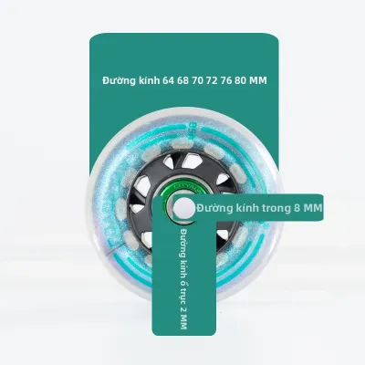 MEIHIGH | Bánh Xe Trượt Bền PU Hoa Phẳng Cao Su Đàn Hồi Starlight
