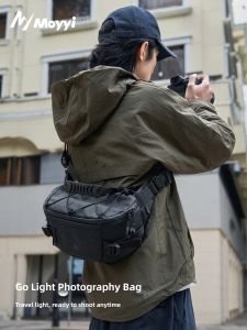 Moyyi | Mens Functional Lightweight Travel Camera Bag Crossbody Bag for Photography