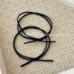 ยางรัดผมแบบสองส่วนสีดำสไตล์เกาหลี ยืดหยุ่นสูง ทนทาน ยางรัดผมรัดผมหางม้าสำหรับผู้หญิง ยางรัดผมแบบยูนิเซ็กซ์