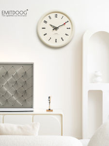 EMITDOOG นาฬิกาตั้งโต๊ะแบบติดผนัง 2025 รุ่นใหม่ ดีไซน์เรียบง่าย หรูหรา สำหรับห้องนั่งเล่น นาฬิกาแบบมีสายเดี่ยว ไม่ต้องเจาะ