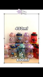 Botol Minum Anak Sedot Handle dan Strap Motif Spiderman Super Hero Captain Mickey Minnie