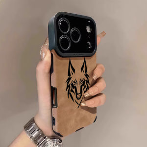 Potdemiel | Wolf Sign Flip Leather Phone Case for iphone 17 16 15 14 Plus 13 12 11 Pro Max X XR XS Cover Fashion Funda Cases