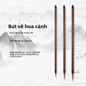 ZHAISHISANLU | Bộ Cọ Chi Tiết Tinh Xảo cho Hội Họa Gongbi