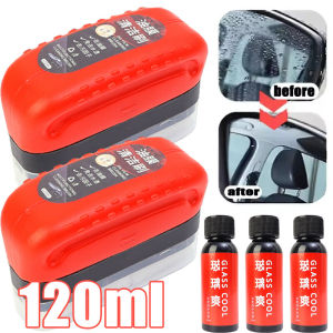 Automotive Oil Film Cleaning Brush / Glass Oil Film Remover / Strong Front Windshield Stains Cleaning Brush / Car Glass Cleaner Brush with Replenisher