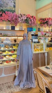 NEYRA DRESS SANTORYNY SHIMMER LUXURY MIX SPANGLE BUSUI FRIENDLY LENGAN BALLON