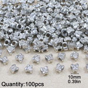 CCB Beads Stars Heart letter COIN Spacer Loose Beads White K Color Plated For Jewelry Making DIY Bracelet Necklack Pendant