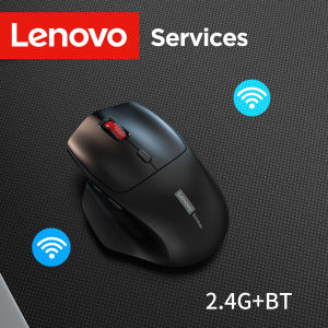 Lenovo | Wholesale Lenovo Ergonomic Wireless Mouse Dual Mode 2.4G Silent Noiseless Click Adjustable DPI 500mAh Charge Mice USB Receiver