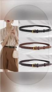 Womens Genuine Leather Belt - Soft Crack-Resistant Versatile Suitable for Jeans and Dresses