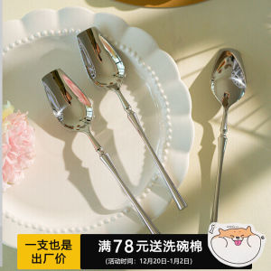Food Grade 304 Stainless Steel Dining Spoon Home Use Dessert Spoon Tulip Western Restaurant Dinner Spoon Kitchen Utensils