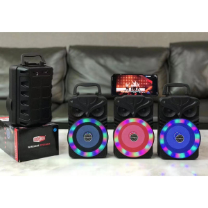พร้อมส่ง ลำโพงบลูทูธ ลำโพงล้อลากเคลื่อนที่ พลังเสียงกระหึ่ม แบตเตอรี่ 1200mAh ลำโพงเบสหนักๆ รองรับบลูทูธ/USB/การ์ด TF/วิทยุ/ดิสก์ U/การจับคู่ TWS มีระบบไฟLED สเตอริโอ 3D ลำโพงสนาม ลำโพงพกพา