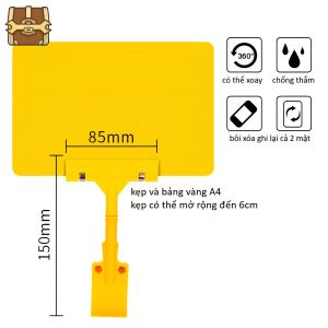 Bảng Kẹp Menu A4 Nhựa Dẻo 1mm Kẹp POP Siêu Thị Cố Định Bảng Thông Báo Chống Rung Chuyển - (Giá Lẻ & Sỉ)