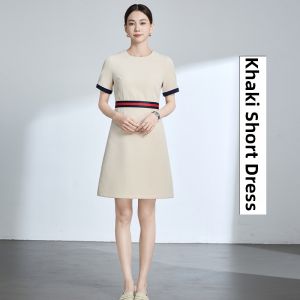 High-end Short Sleeve Beauty Consultant Dress