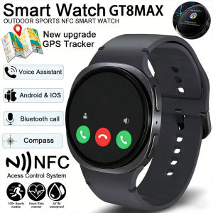 New Smart Watch GT8Max GPS Track Smart Watches Men Sports Heart Rate Wireless Call NFC IP68 Waterproof Compass Men Smartwatch 8