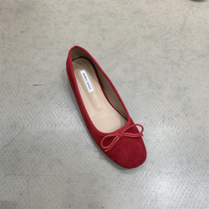 Elevating Mary Jane Shoes with Soft Bottom Red Suede